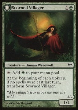 Scorned Villager / Moonscarred Werewolf - Dark Ascension (Common)
