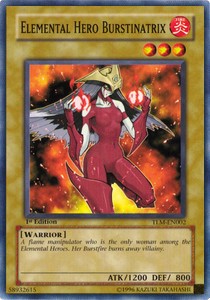 Elemental HERO Burstinatrix⁣ - The Lost Millennium⁣ (Common)⁣ [002]