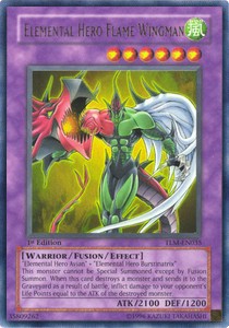 Elemental HERO Flame Wingman (V.1 - Ultra Rare)⁣ - The Lost Millennium⁣ (Ultra Rare)⁣ [035]