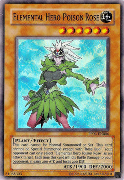 Elemental HERO Poison Rose (V.1 - Super Rare)⁣ - Premium Pack 2⁣ (Super Rare)⁣ [006]