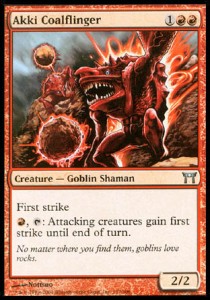 Akki Coalflinger⁣ - Champions of Kamigawa⁣ (Uncommon)⁣ [152]