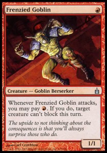 Frenzied Goblin⁣ - Ravnica: City of Guilds⁣ (Uncommon)⁣ [125]