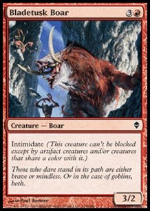 Bladetusk Boar⁣ - Zendikar⁣ (Common)⁣ [118]