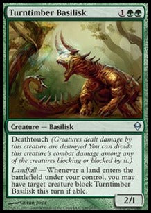 Turntimber Basilisk⁣ - Zendikar⁣ (Uncommon)⁣ [190]