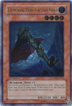 Elemental HERO Captain Gold (V.2 - Ultimate Rare) - Force of the Breaker (Ultimate Rare) [FOTB-014]