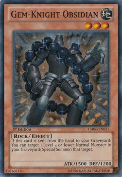 Gem-Knight Obsidian - Hidden Arsenal 6 (Super Rare) [HA06-031]