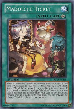 Madolche Ticket⁣ - Abyss Rising⁣ (Common)⁣ [061]