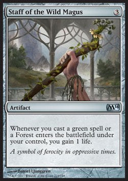 Staff of the Wild Magus⁣ - Magic 2014⁣ (Uncommon)⁣ [223]
