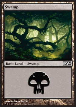 Swamp (V.4)⁣ - Magic 2014⁣ (Land)⁣ [241]