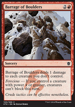 Barrage of Boulders⁣ - Khans of Tarkir⁣ (Common)⁣ [100]