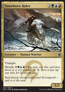 Snowhorn Rider⁣ - Khans of Tarkir⁣ (Common)⁣ [201]
