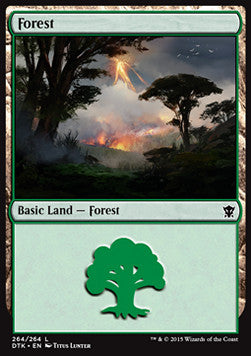 Forest (V.3)⁣ - Dragons of Tarkir⁣ (Land)⁣ [264]