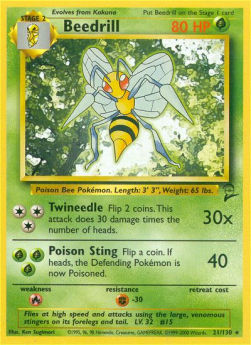Beedrill⁣ - Base Set 2⁣ (Rare)⁣ [21]