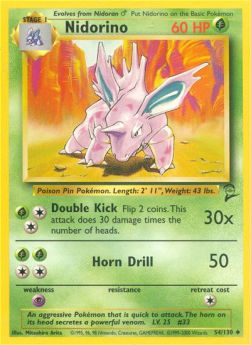 Nidorino⁣ - Base Set 2⁣ (Uncommon)⁣ [54]