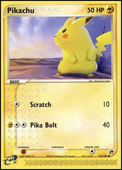 Pikachu - EX Sandstorm (Common) [SS-72]