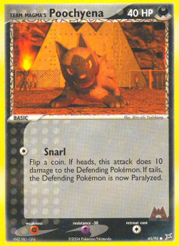 Team Magma's Poochyena (Snarl) - EX Team Magma vs Team Aqua (Common) [MA-65]