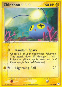 Chinchou (Random Spark)⁣ - EX Hidden Legends⁣ (Common)⁣ [57]