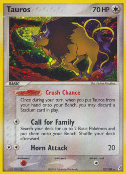 Tauros⁣ - EX Crystal Guardians⁣ (Holo Rare)⁣ [12]