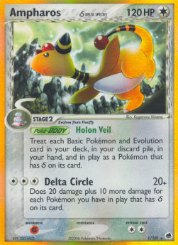 Ampharos δ Delta Species⁣ - EX Dragon Frontiers⁣ (Holo Rare)⁣ [1]