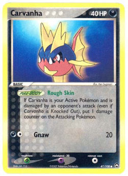 Carvanha⁣ - EX Power Keepers⁣ (Common)⁣ [47]