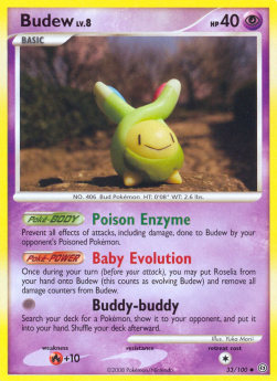 Budew Lv.8⁣ - Stormfront⁣ (Uncommon)⁣ [33]