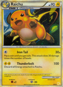 Raichu⁣ - HS Trainer Kit⁣ (Holo Rare)⁣ [R30]