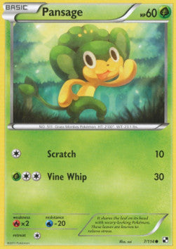 Pansage⁣ - Black & White⁣ (Common)⁣ [7]