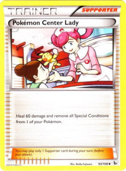 Pokémon Center Lady⁣ - Flashfire⁣ (Uncommon)⁣ [93]