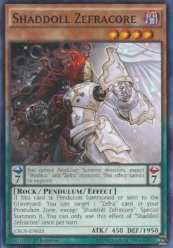 Shaddoll Zefracore⁣ - Crossed Souls⁣ (Common)⁣ [023]