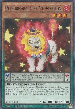 Performapal Fire Mufflerlion (V.2 - Shatterfoil)⁣ - Star Pack Arc-V⁣ (Shatterfoil)⁣ [024]