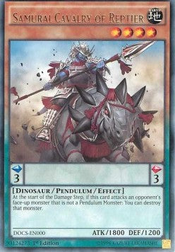 Samurai Cavalry of Reptier (V.1 - Rare) - Dimension of Chaos (Rare) [DOCS-000]