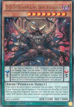 D/D/D Oblivion King Abyss Ragnarok - Dimension of Chaos (Rare) [DOCS-099]