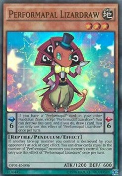 Performapal Lizardraw - OTS Tournament Pack 1 (Super Rare) [OP01-006]