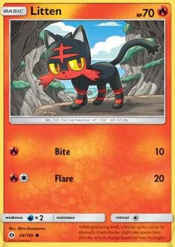 Litten⁣ - Sun & Moon⁣ (Common)⁣ [24]