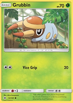 Grubbin⁣ - Sun & Moon⁣ (Common)⁣ [13]