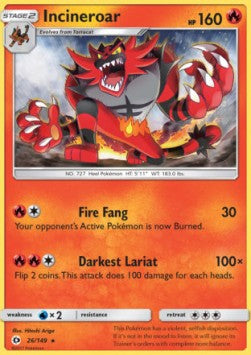Incineroar⁣ - Sun & Moon⁣ (Rare)⁣ [26]