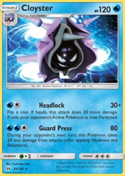 Cloyster⁣ - Sun & Moon⁣ (Rare)⁣ [34]