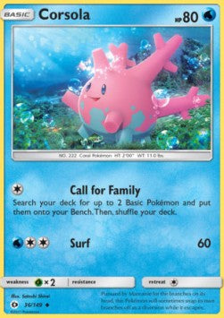 Corsola⁣ - Sun & Moon⁣ (Uncommon)⁣ [36]