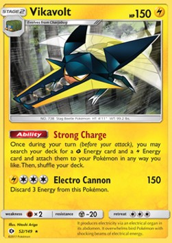 Vikavolt⁣ - Sun & Moon⁣ (Holo Rare)⁣ [52]