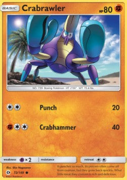 Crabrawler⁣ - Sun & Moon⁣ (Common)⁣ [72]