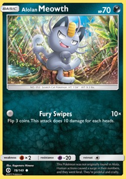Alolan Meowth⁣ - Sun & Moon⁣ (Common)⁣ [78]