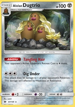 Alolan Dugtrio⁣ - Sun & Moon⁣ (Holo Rare)⁣ [87]