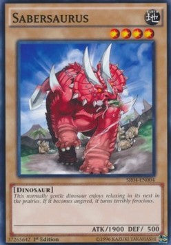 Sabersaurus⁣ - Structure Deck: Dinosmasher's Fury⁣ (Common)⁣ [004]