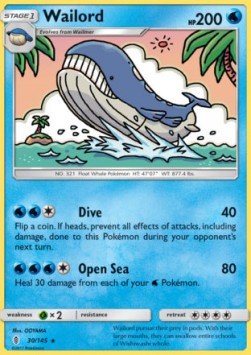 Wailord⁣ - Guardians Rising⁣ (Rare)⁣ [30]