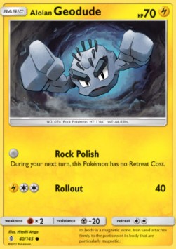 Alolan Geodude⁣ - Guardians Rising⁣ (Common)⁣ [40]