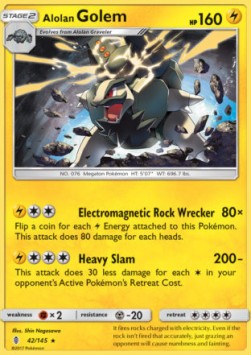 Alolan Golem⁣ - Guardians Rising⁣ (Holo Rare)⁣ [42]