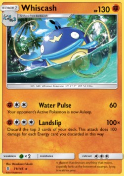 Whiscash⁣ - Guardians Rising⁣ (Rare)⁣ [71]