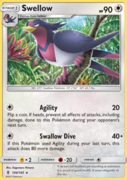 Swellow⁣ - Guardians Rising⁣ (Rare)⁣ [104]