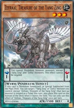 Zefraxi, Treasure of the Yang Zing⁣ - Pendulum Evolution⁣ (Super Rare)⁣ [046]