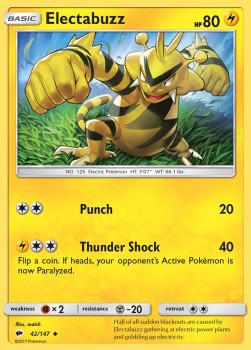 Electabuzz⁣ - Burning Shadows⁣ (Uncommon)⁣ [42]